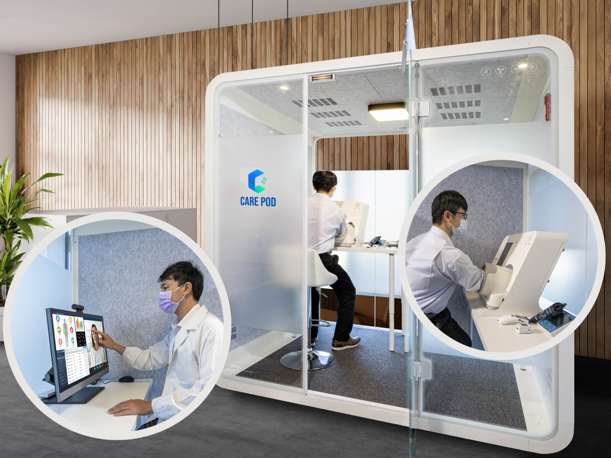 达擎于医疗科技展中展出＂远距诊疗舱＂，以因应医疗数字化及社会高龄化趋势下、复诊及慢性病患等族群对于远距看诊需求逐渐升高所推出的创新整合方案。多功能合一、高隐私性的远距诊疗舱可根据病患端与医师端的不同需求，提供弹性化及客制化功能，节省医生和病患的精力及时间