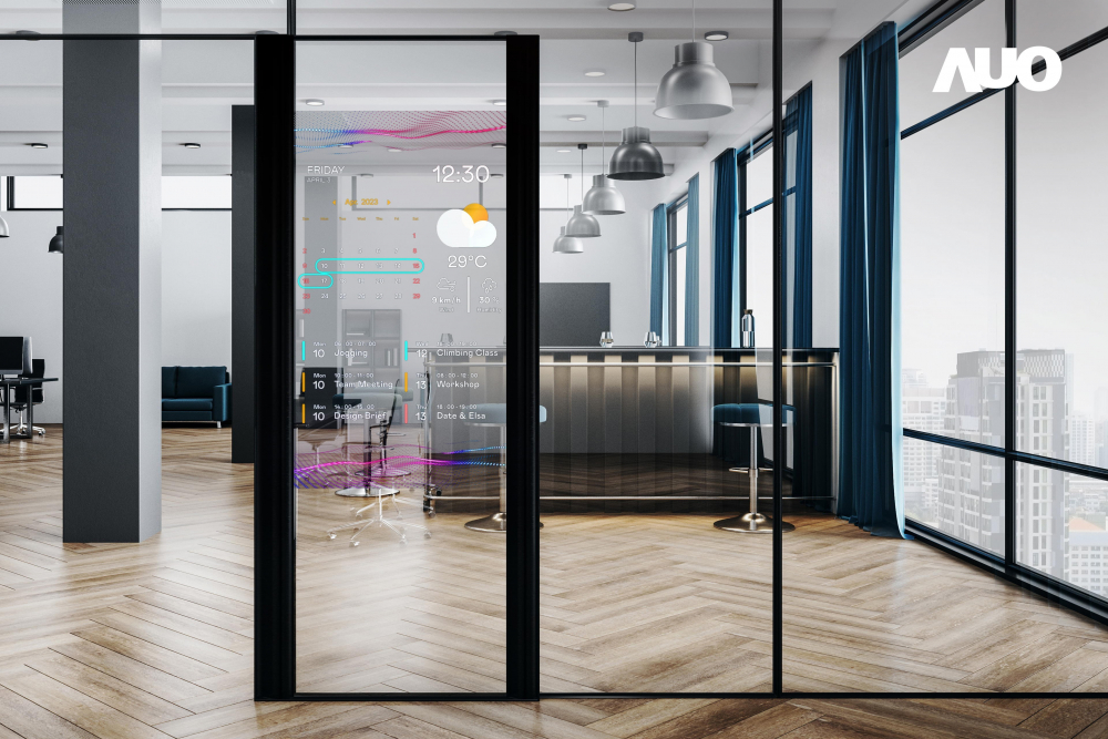 60吋Micro LED透明窗屏显示器，可依需求调整并延伸应用于不同场域，包括汽车侧窗或家庭玄关、智慧橱窗、商业展示等面向，提供丰富的信息娱乐内容